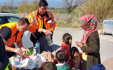 ARKU employee personally helps in earthquake area